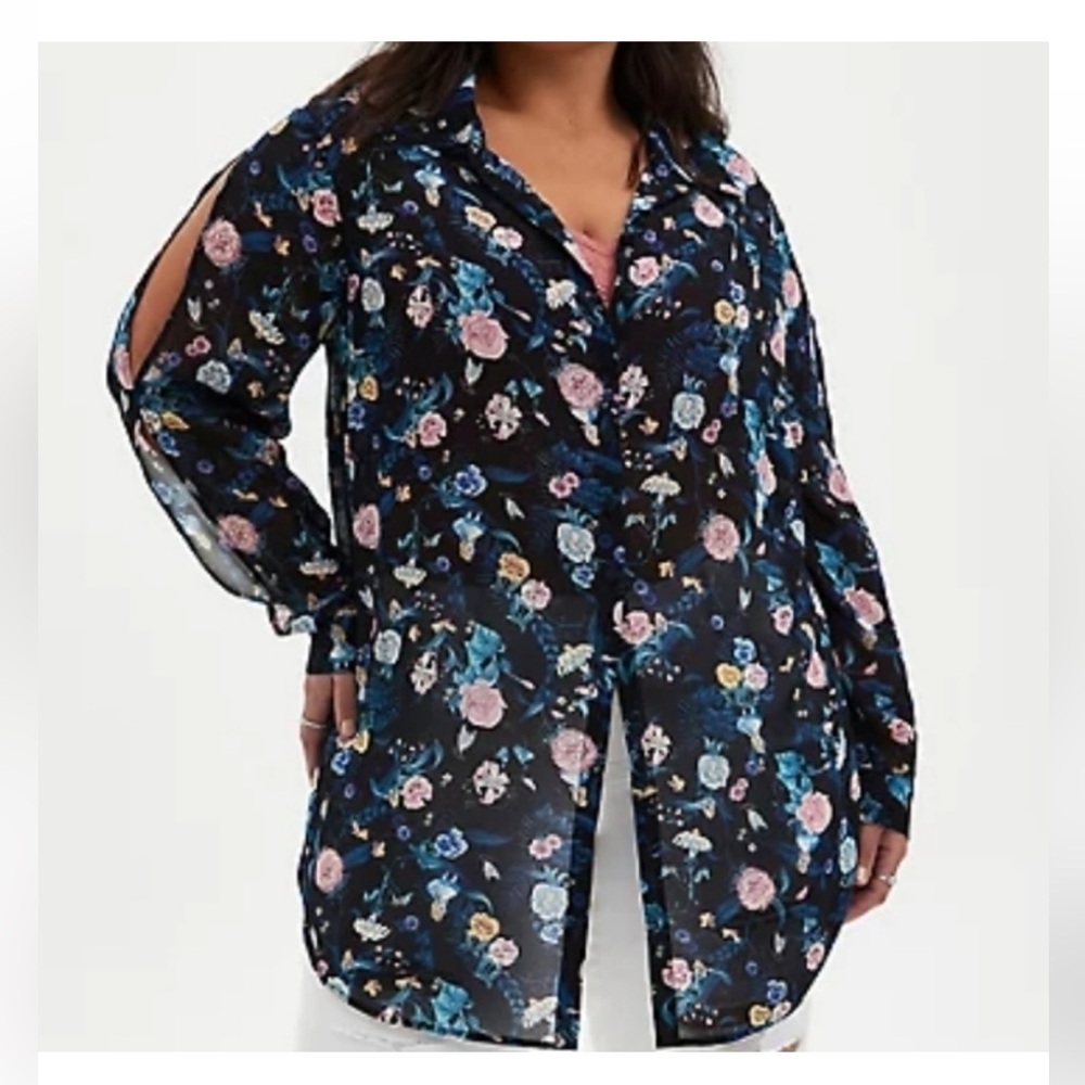 Torrid x Her Universe x Disney | Alice in Wonderland Sheer Blouse